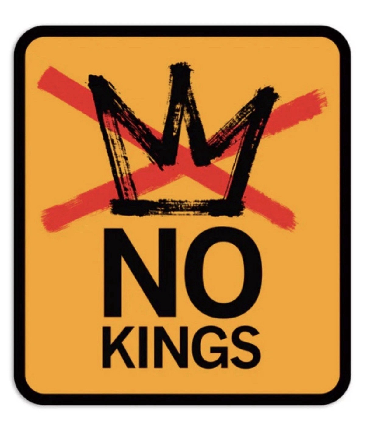 NO KINGS Vinyl Sticker 3.5 x 3.5 Inch🔥USA🔥DIE CUT🔥QUANTITY