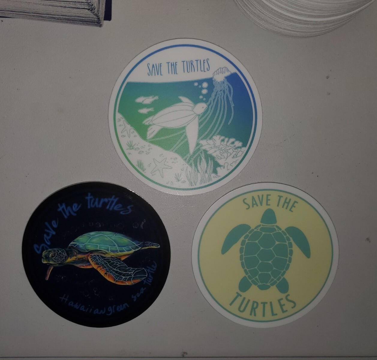 SAVE THE TURTLES 🐢 STICKERS 3 PACK LOT *WORLDWIDE 🌐 SHIPPING*