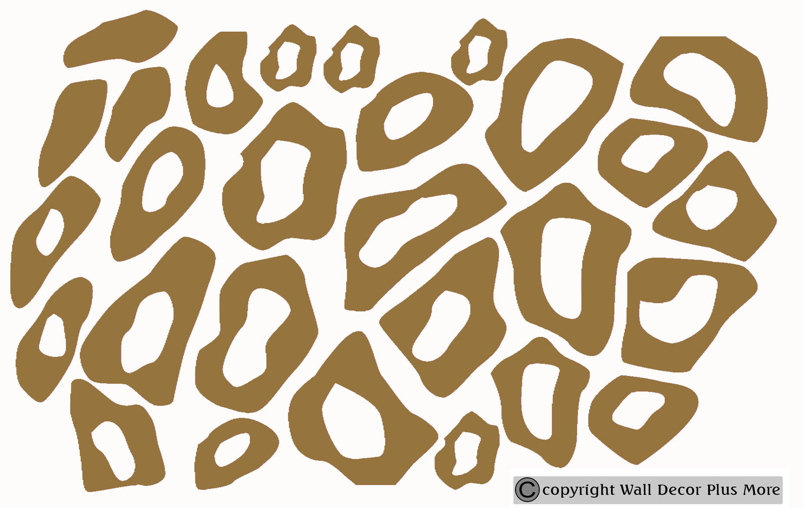 Leopard Cheetah Animal Print Wall Sticker Decals 31pc 5" Room Decor Peel-n-Stick