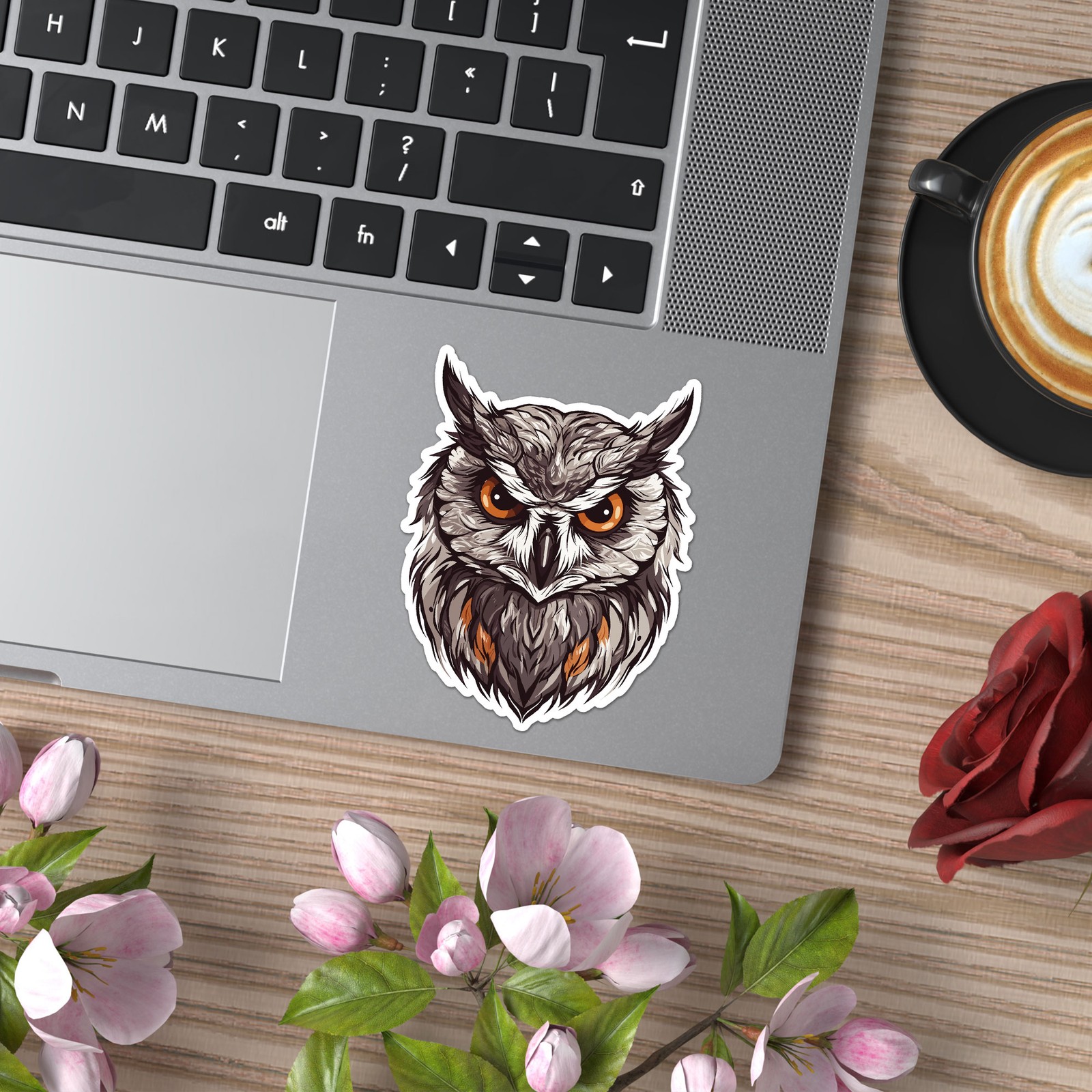 Owl Head – Vinyl Decal Sticker – Car Window Laptop – ebn11258