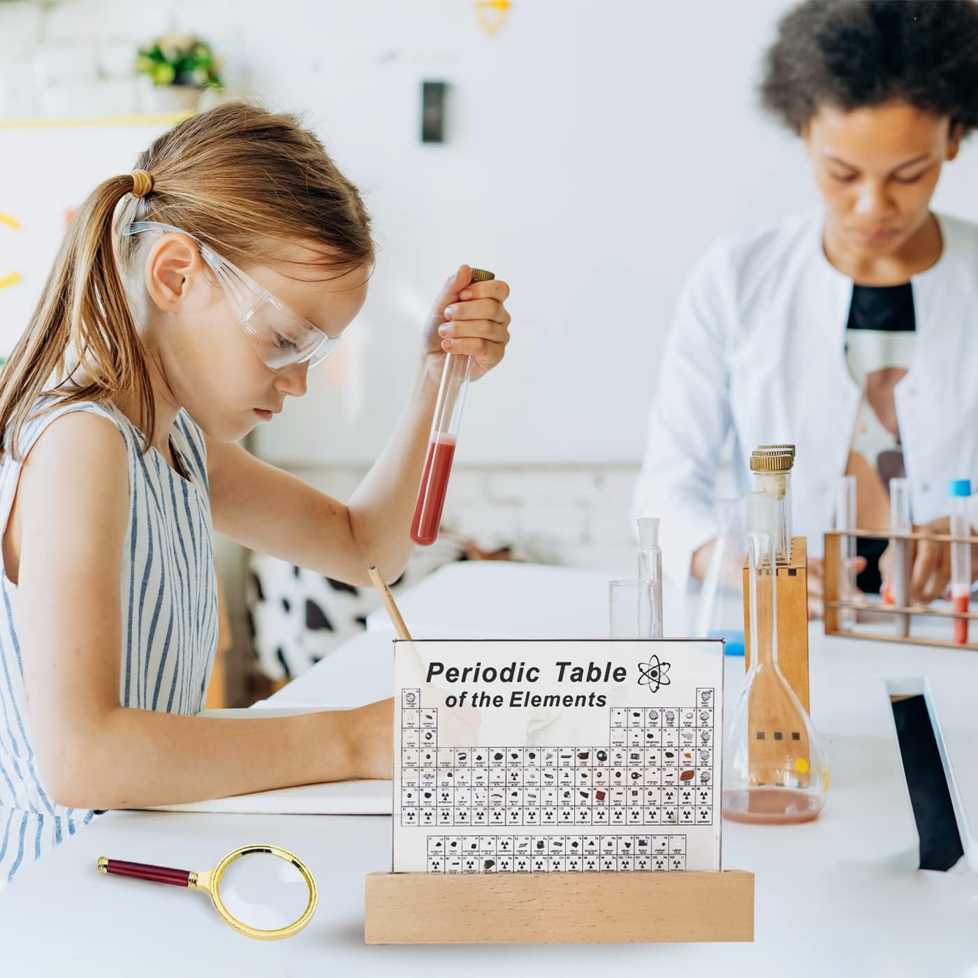 Periodic Table with 83 Real Elements Inside, Acrylic Periodic Table of Chemical