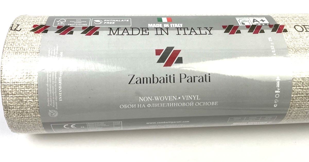 Zambaiti Parati Z57757 Plain Non Woven Faux Fabric Wallpaper