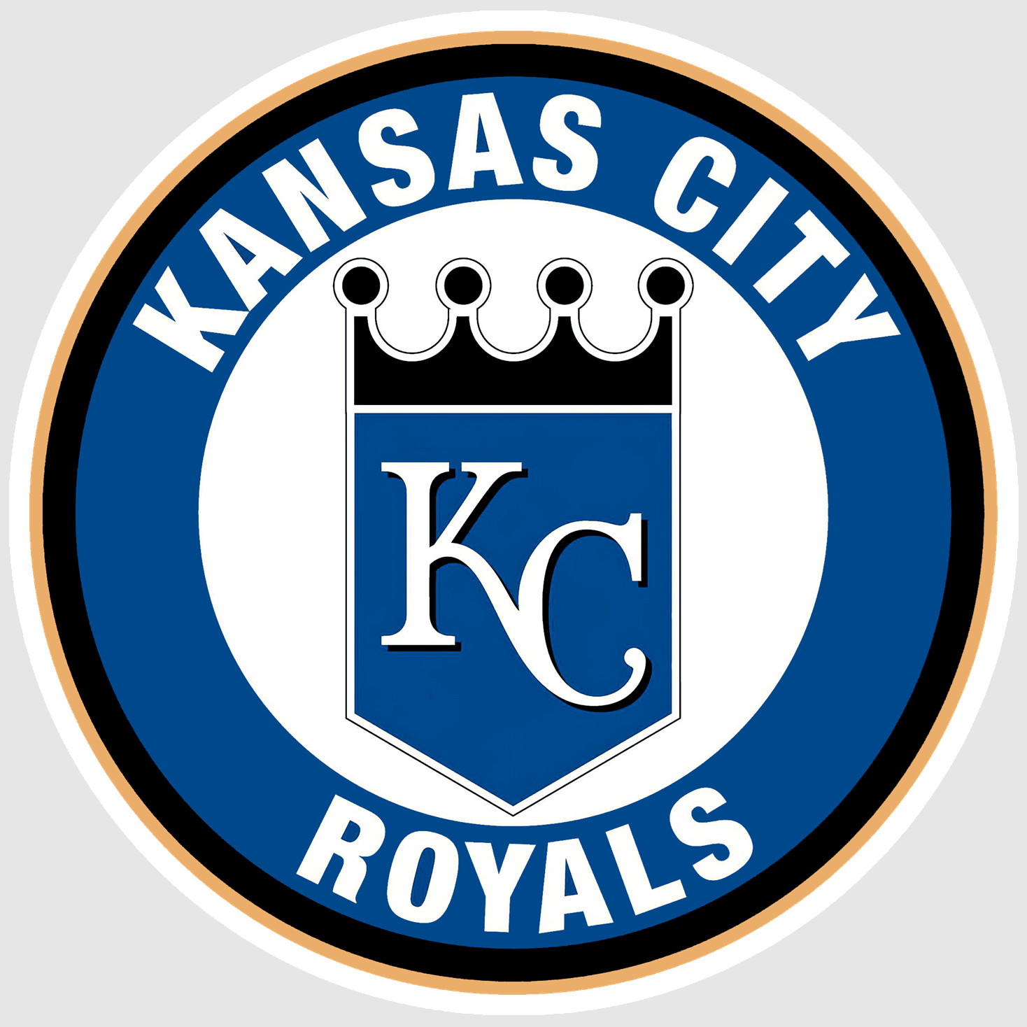 Kansas City Royal Blue White Baseball Weather Resistant Vinyl Sticker/Decal 12