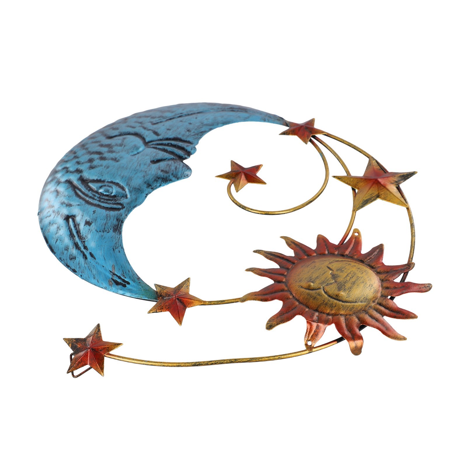 Distinctive Design Sun Moon Star Wall Art Decor Metallic Elegance for Your Home