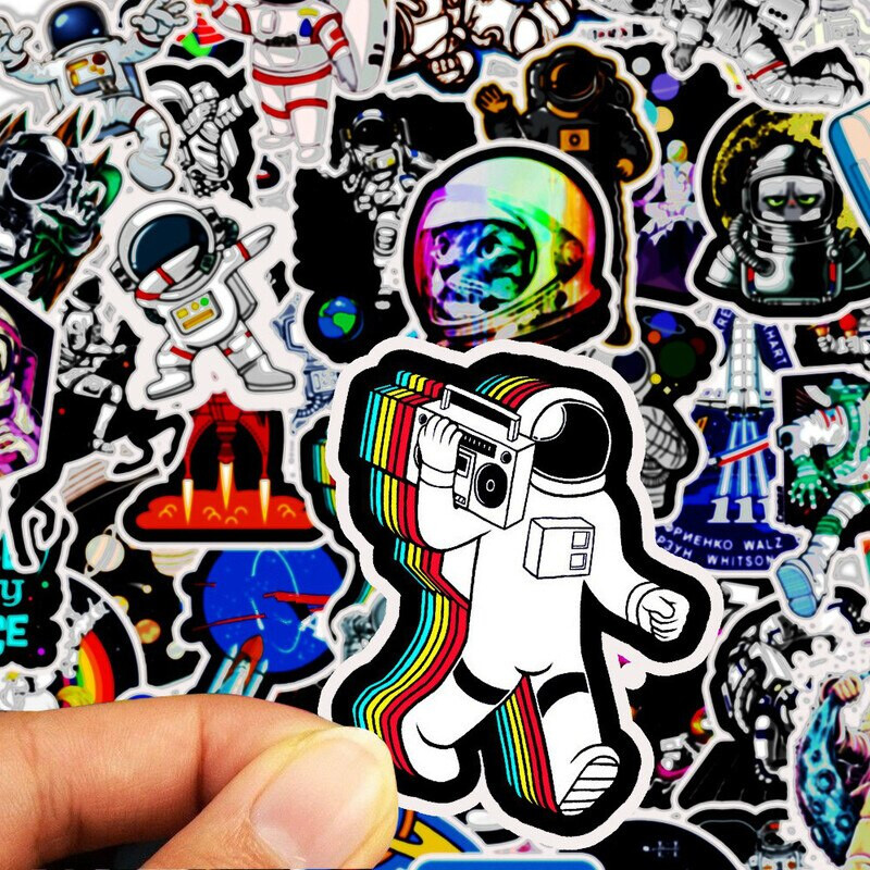 10/50Pcs Laptop Back stickers Outer Space Astronaut Stickers For Travel Suitcas