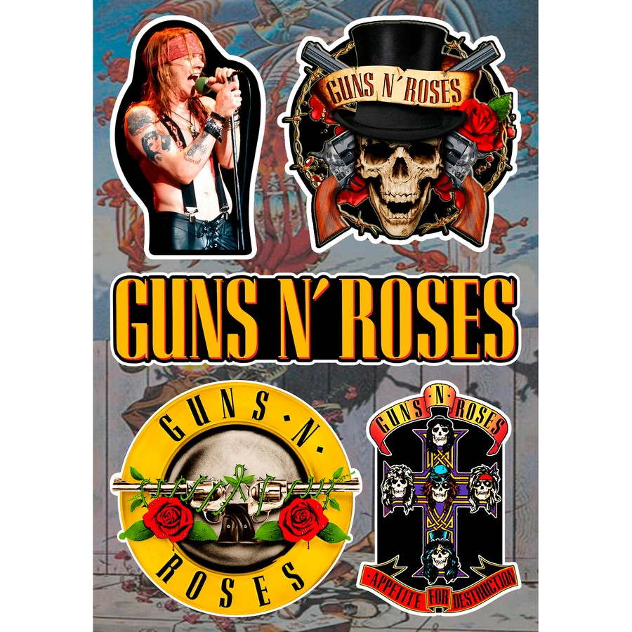 Guns N Roses Stickers GNR Appetite for Destruction Use Your Illusion Hard Rock
