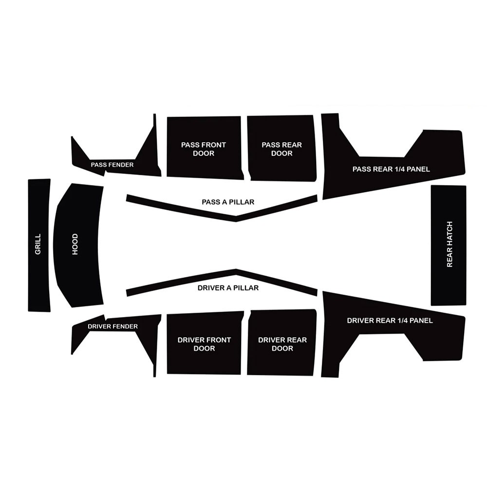 For Cybertruck DIY PreCut Paint Protection Film Multi-Color Wrap Color Change