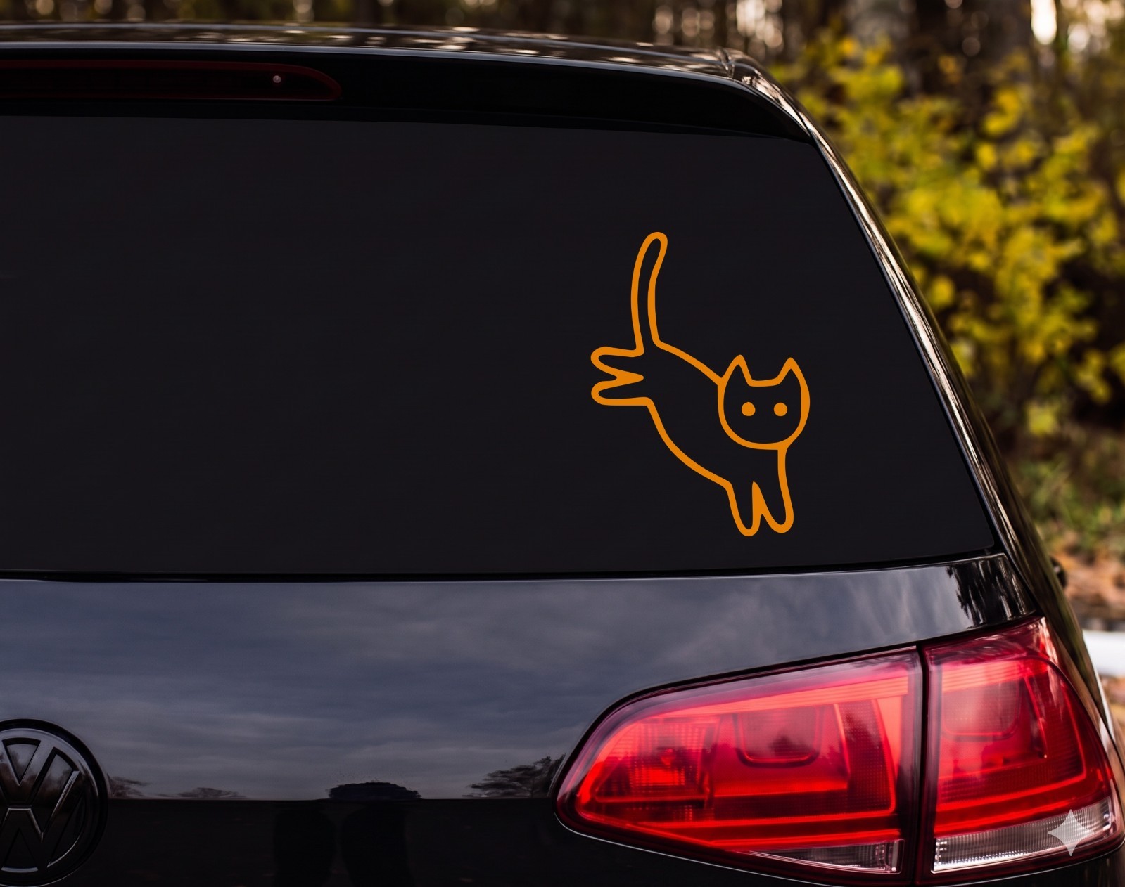 Jumping Stick Figure Cat Funny Vinyl Decal Sticker Car Laptop | Cat Lover Gift