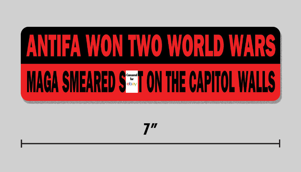 Anti-MAGA Sticker "Antifa Won Two World Wars" Political Humor 7" Vinyl Decal
