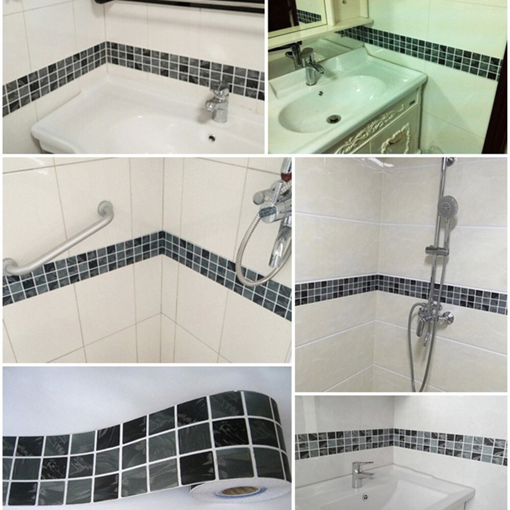 DIY Mosaic Self Adhesive Wall Sticker Vinyl Decal Home Kitchen Bathroom Decor