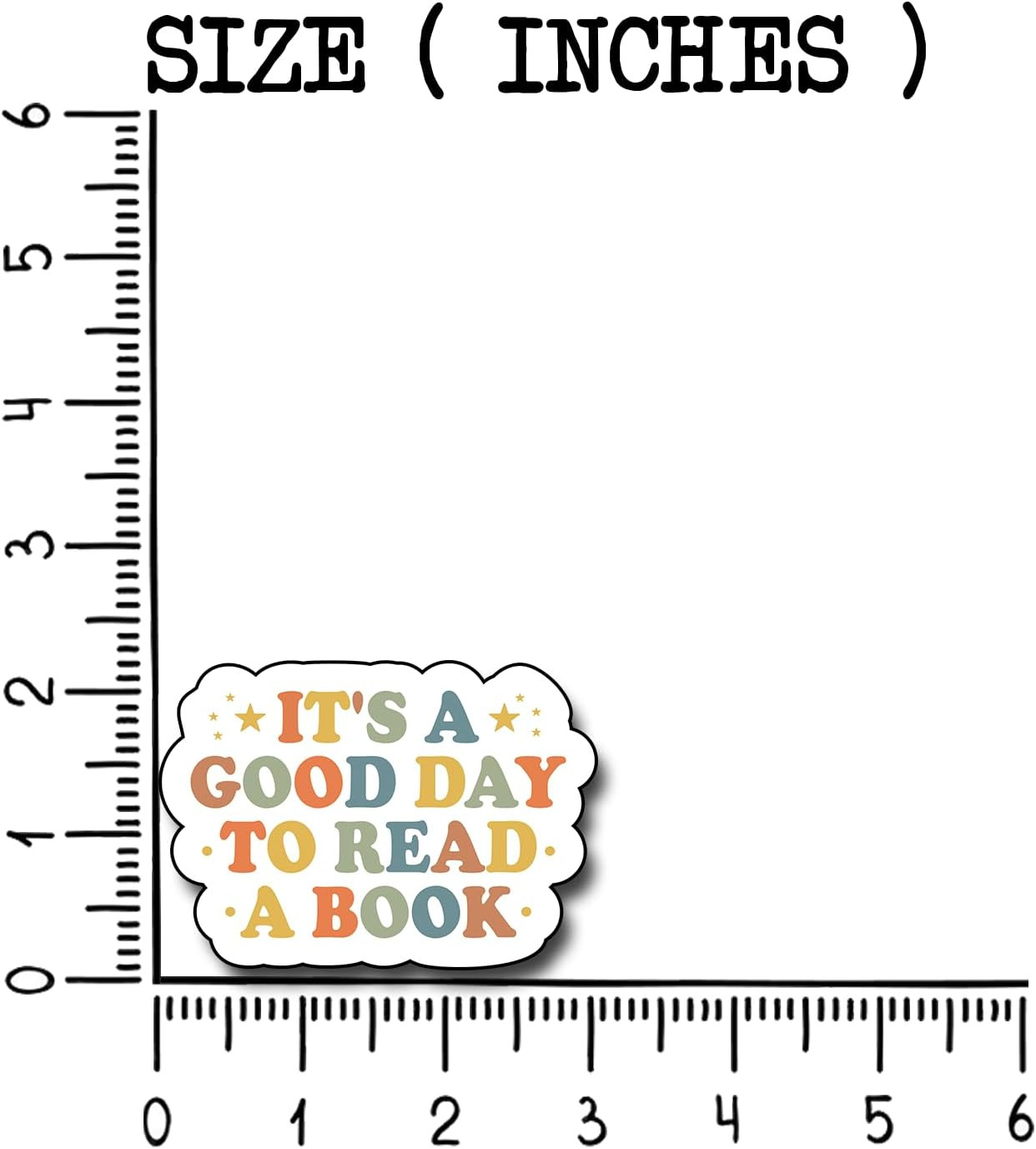 (3Pcs) It'S a Good Day to Read a Sticker, Decorate Books Laptop , Water Bottles