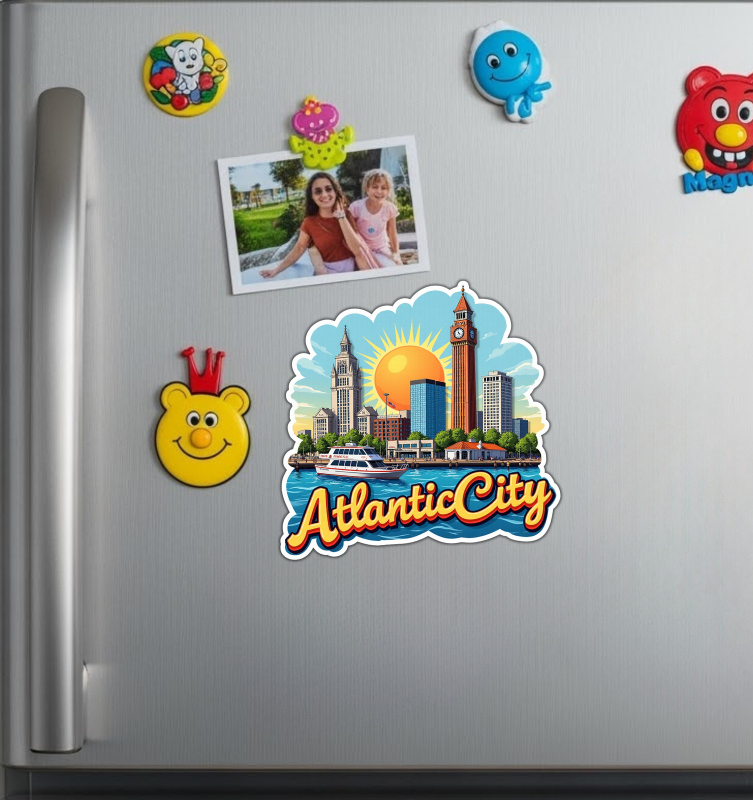 Atlantic City New Jersey Fridge Magnet or Laptop Sticker