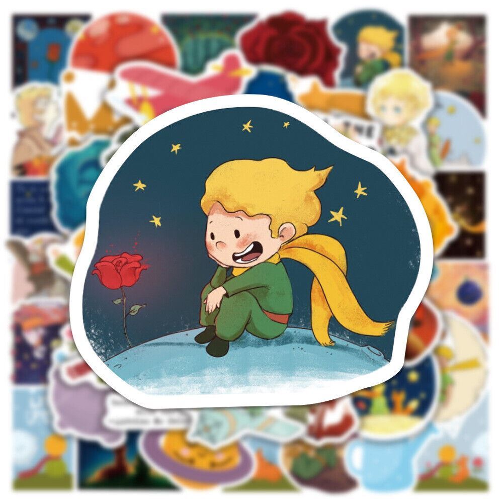 LITTLE PRINCE Vinyl Stickers~The FOX King ROSE Snake~Book Movie Waterproof Decal