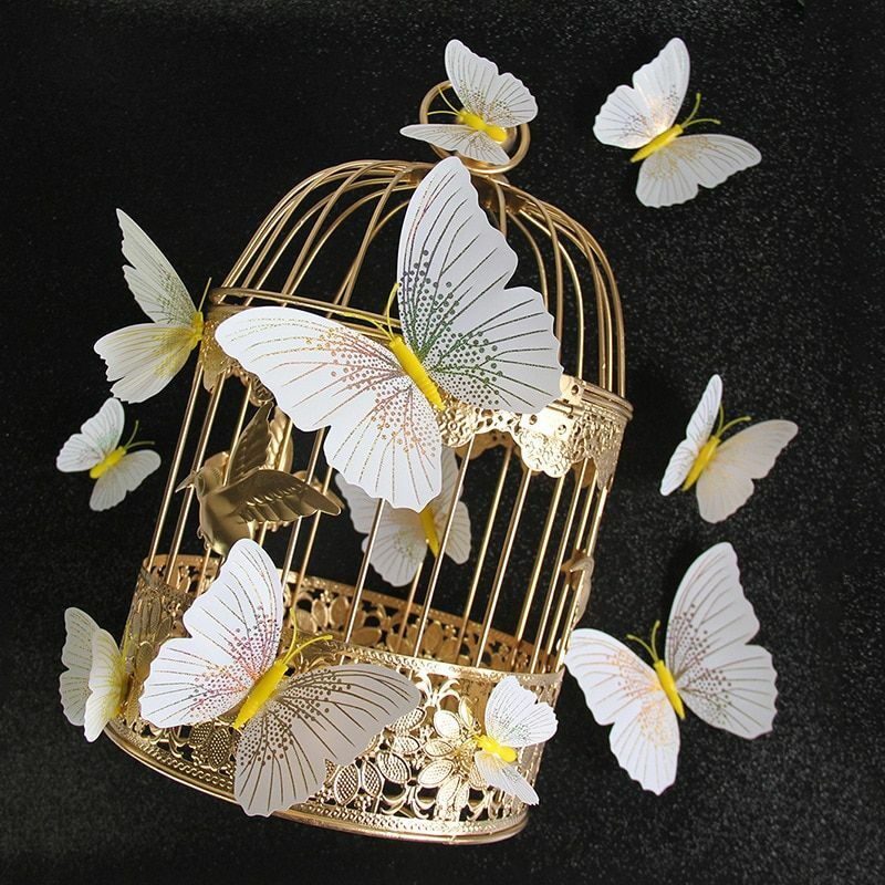 12Pcs/set 3D Butterfly Wall Sticker Butterflies Home Decoration Decor Fridge