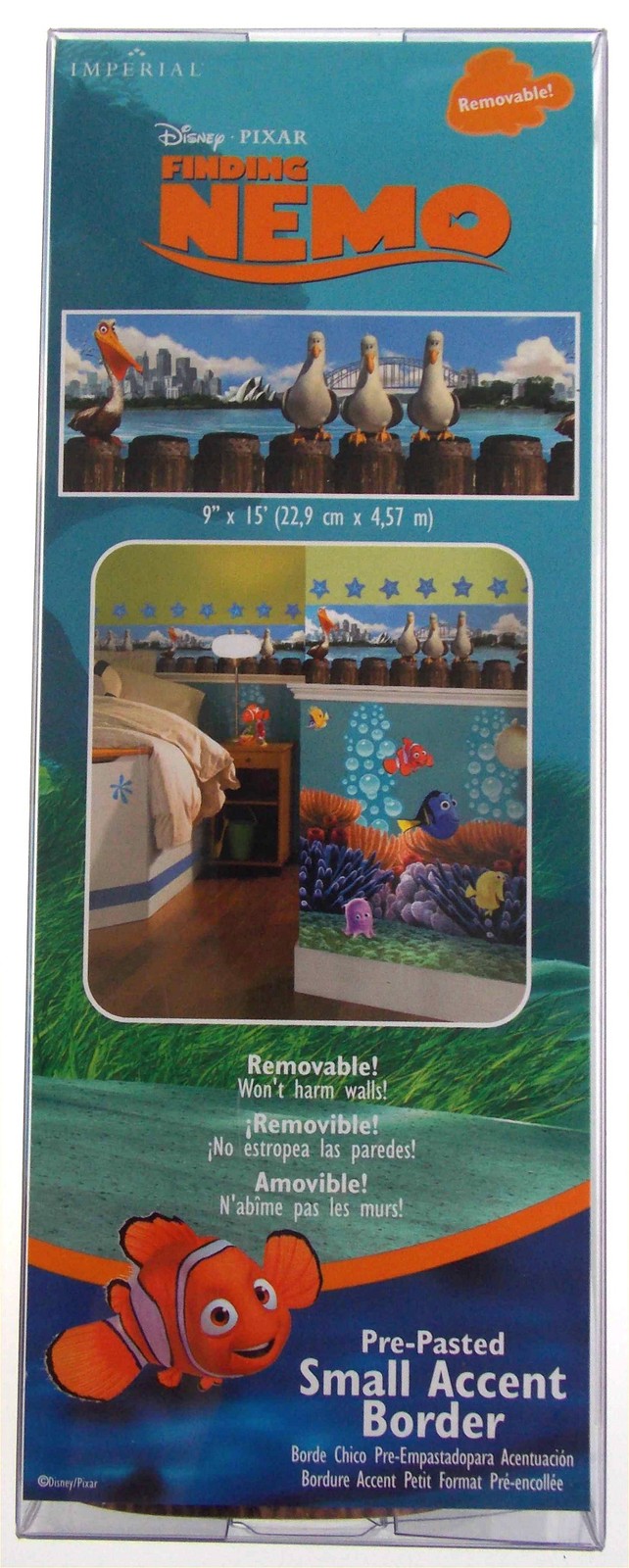 Disney Pixar Finding Nemo Removable Pre Pasted Small Accent Wall Border Lot 2