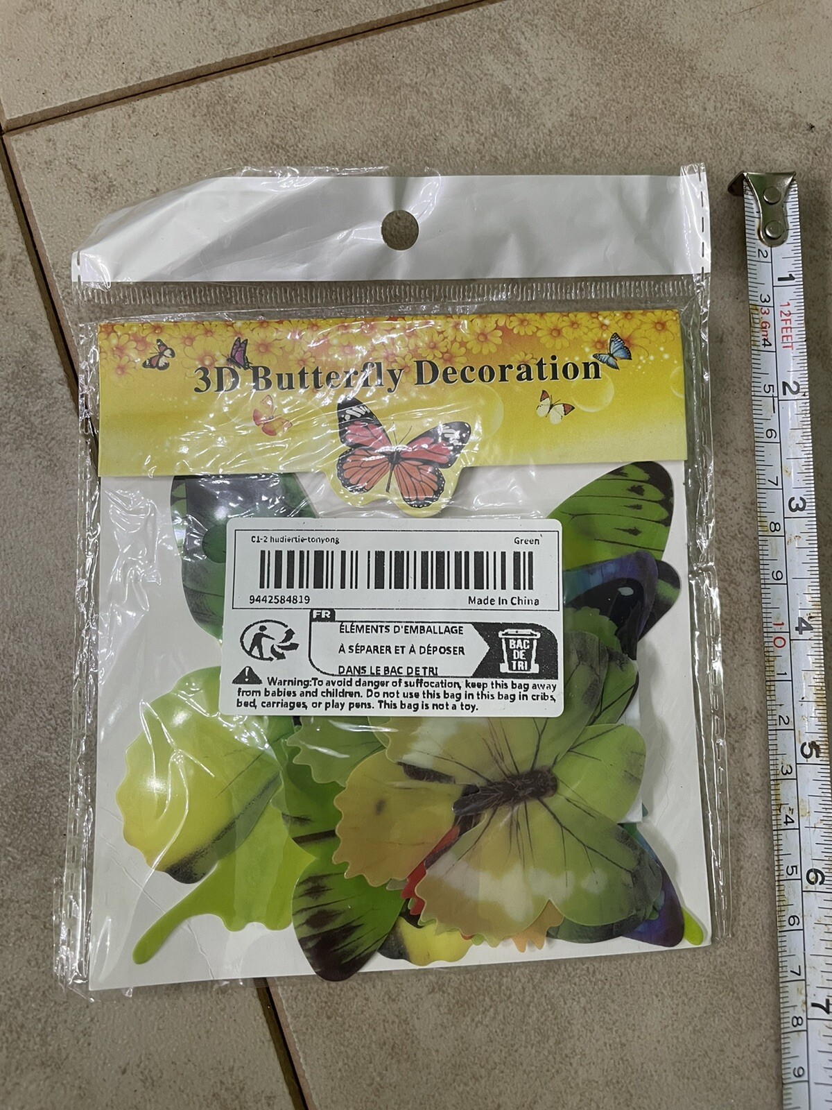 12 PCS 3D Butterfly Wall Stickers Decor Art Decorations,Butterfly Wall