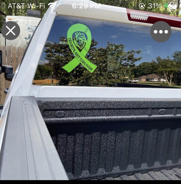 Heart Transplant Survivor Decal Memorial Ribbon Vinyl Car Truck Laptop Sticker