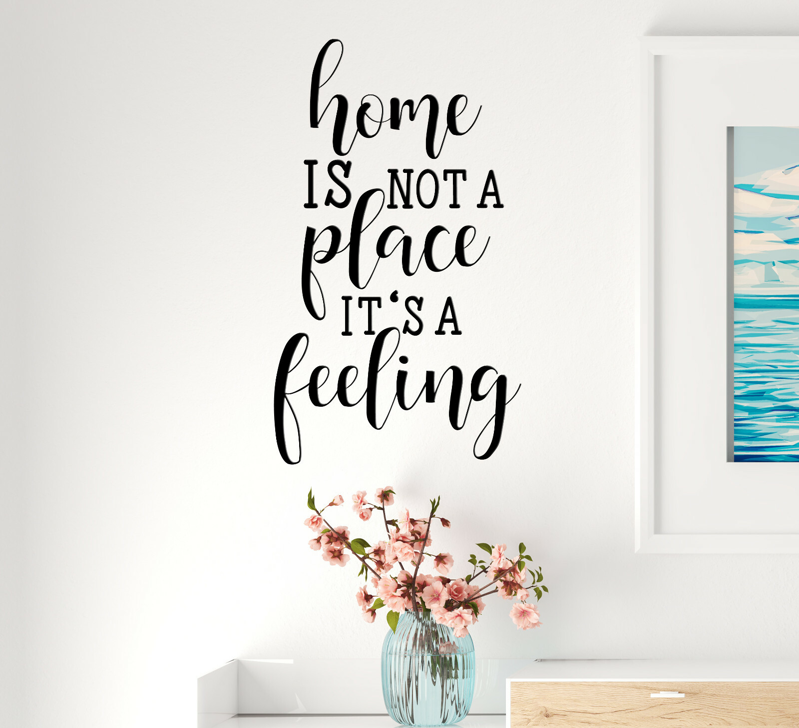 Vinyl Wall Decal Inscription Home Family Quote Stickers 22.5 in x 13 in gz303