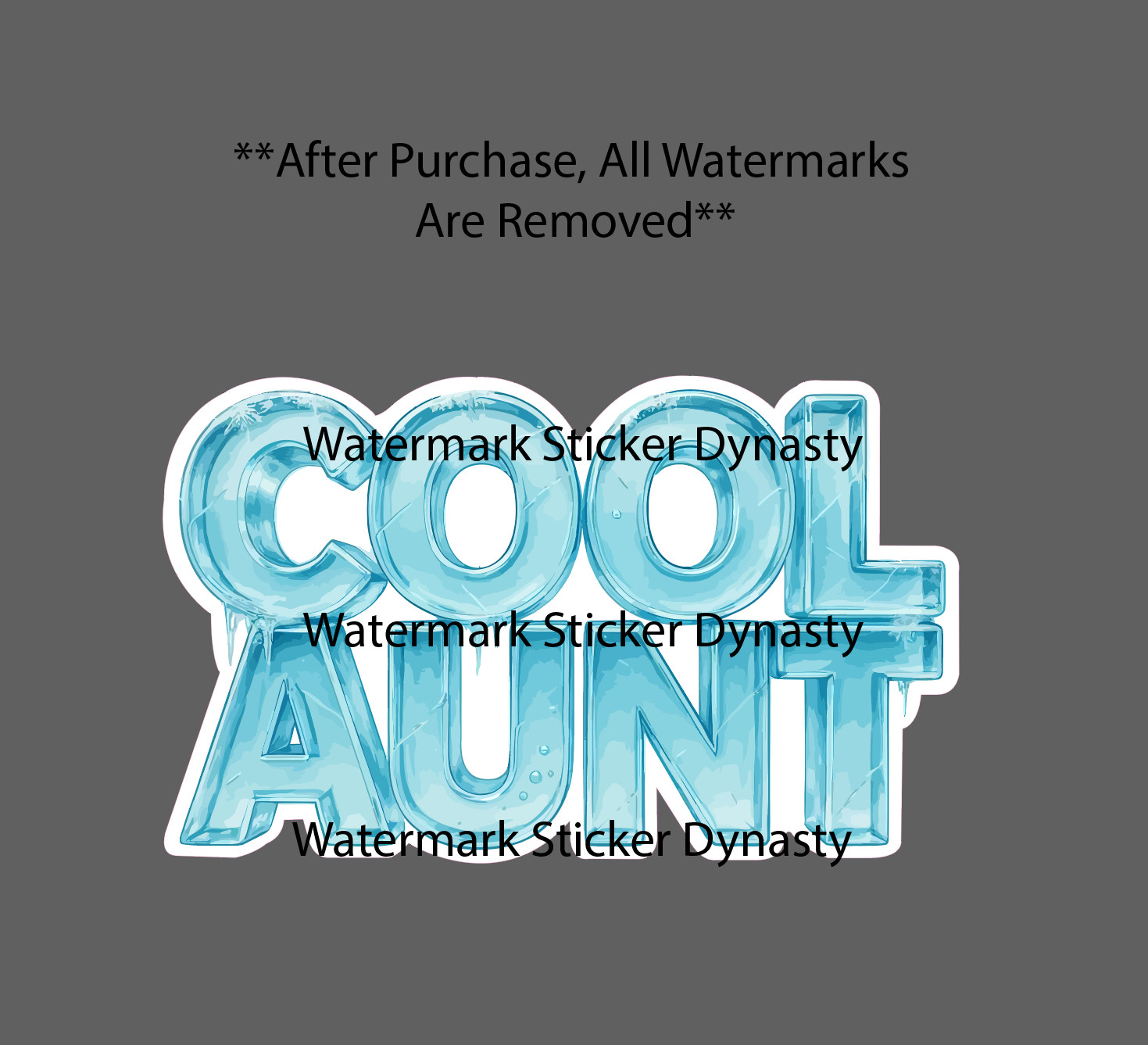 Cool Aunt Sticker Waterproof Decal Ice Freeze Quote Saying Family Funny Gift NEW