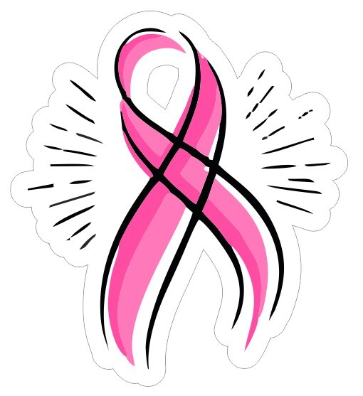Breast Cancer Ribbon Sticker / Decal R7135