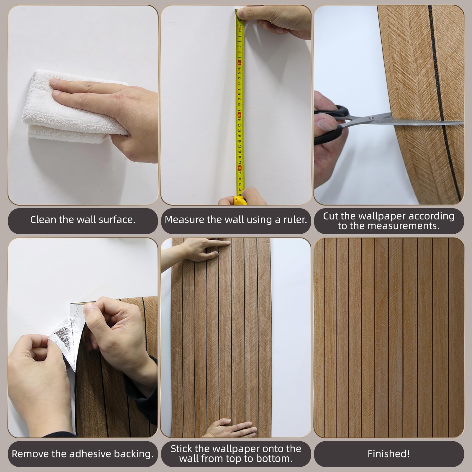 Self-Adhesive PVC Slat Wall Panels – Peel & Stick Faux Black Oak Wood 3D Decor