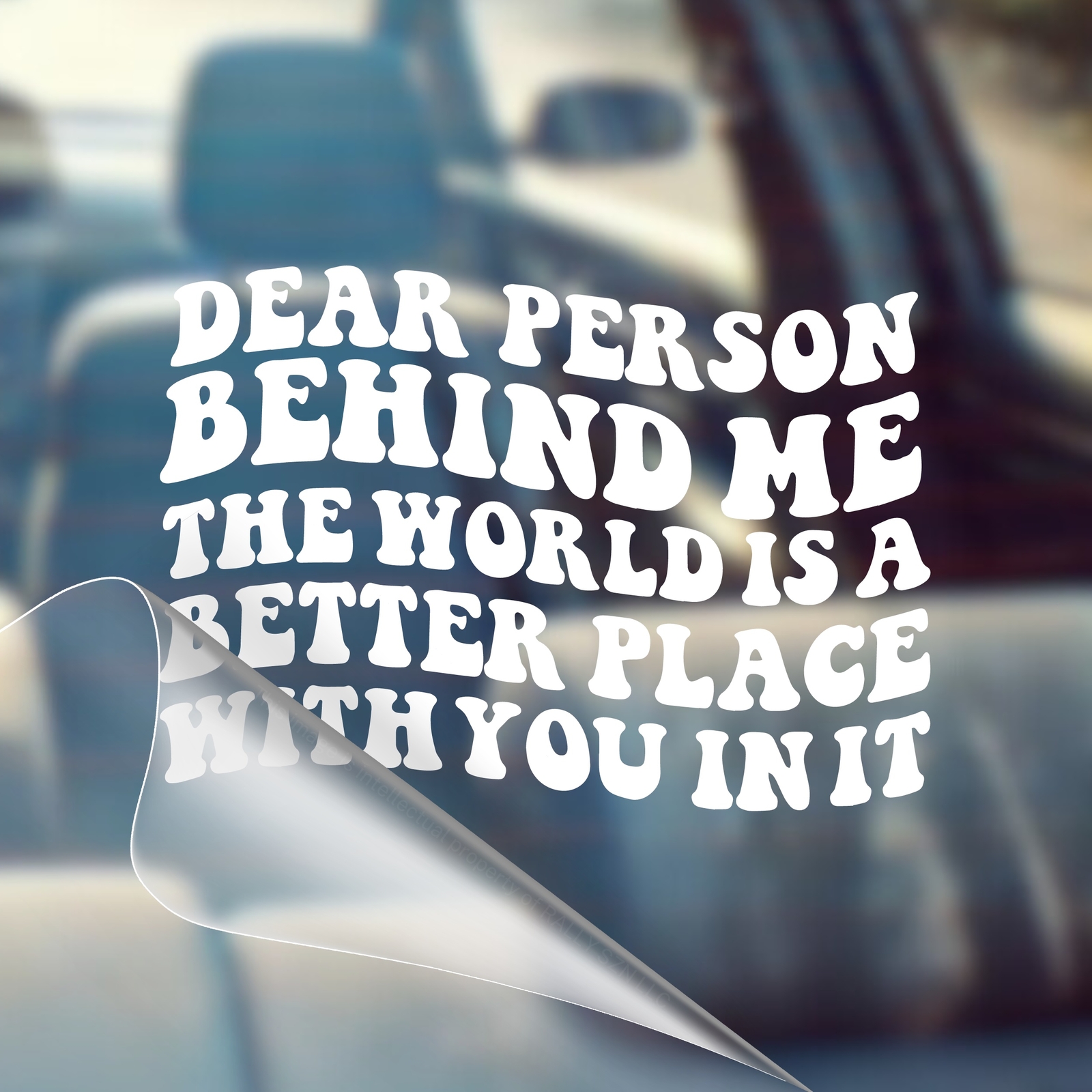 Dear Person Behind Me The World is A Better Place with You in It – Sticker Decal
