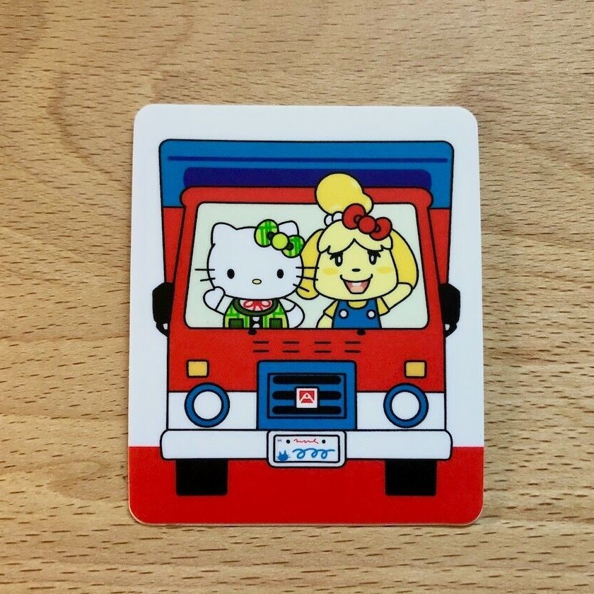Animal Crossing Mini Posters STICKER – Hello Kitty & Isabelle Sticker