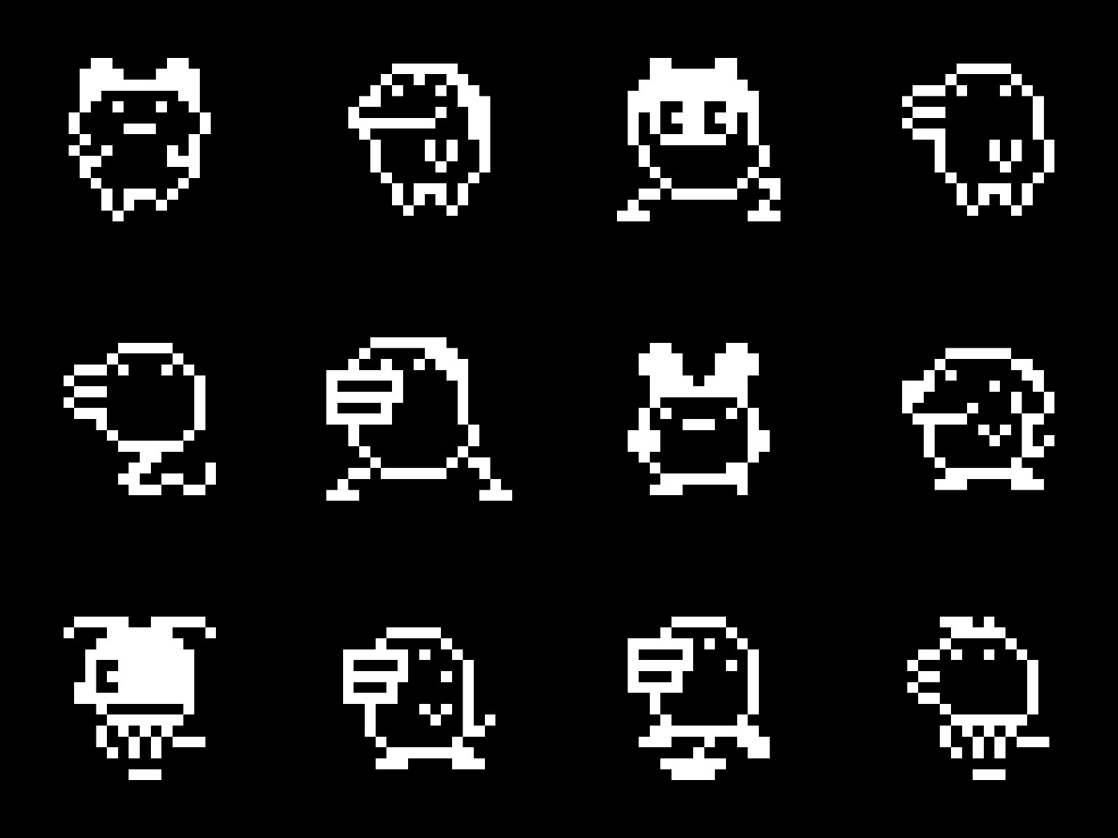 Tamagotchi Monster Pet Pixel Sprite Vinyl Decal Art for Cars Windows Laptops