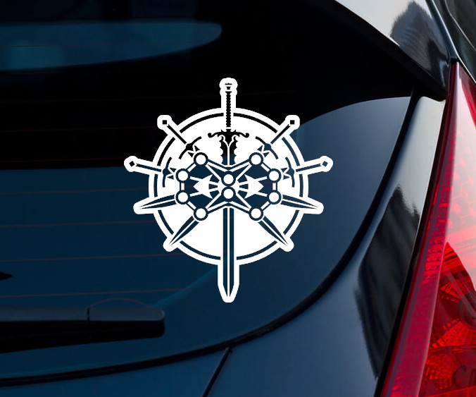 Stormlight Archives Logo Indoor Outdoor Matte White Vinyl Decal 5.6"x5.2"