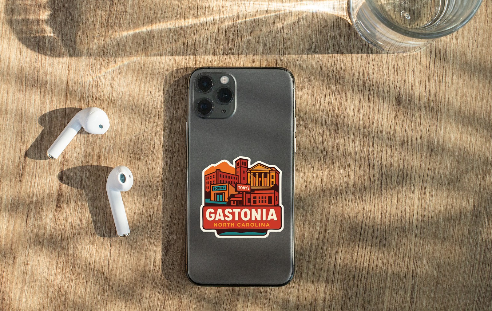 Gastonia North Carolina Sticker Decal Vinyl Die-Cut City Skyline Landmark Design