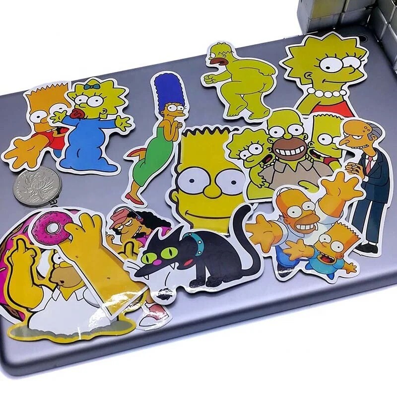 10 Random Stickers The Simpsons Decals Hydro Car Yeti Laptop Car Free Shipping!