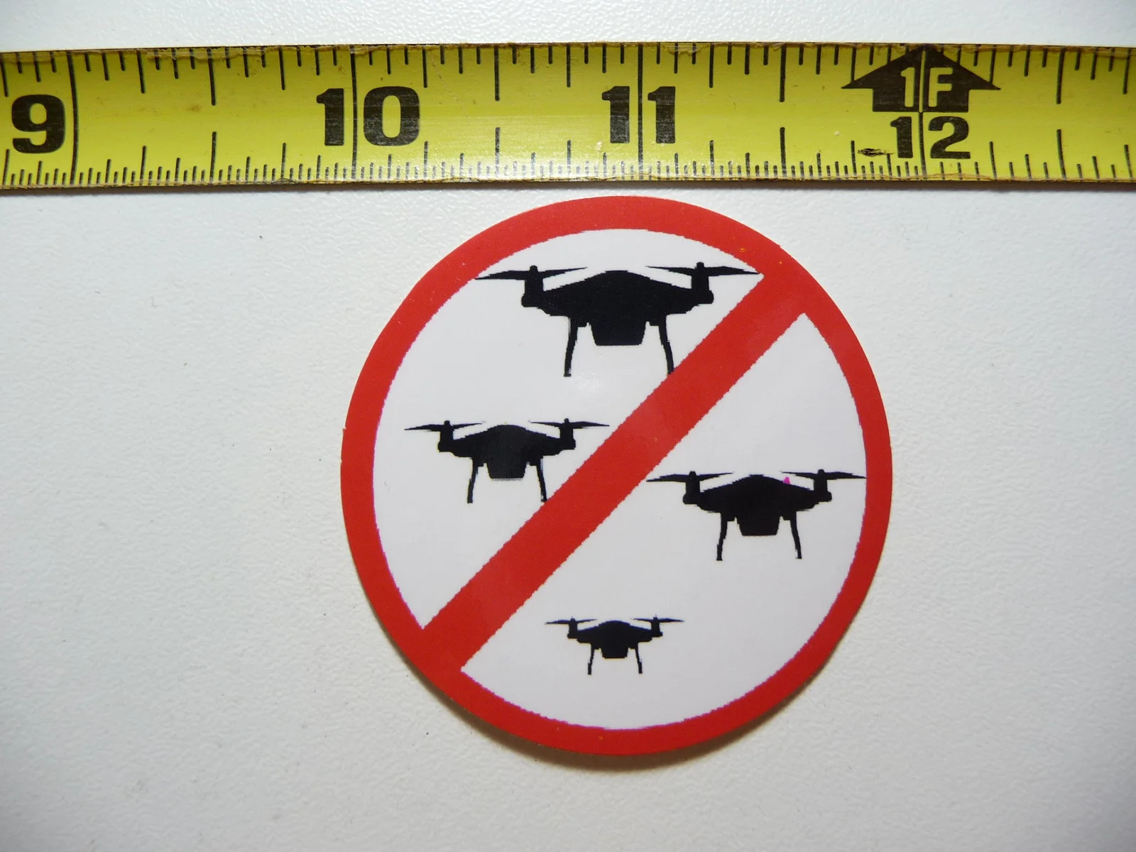 NO NOT ALLOWED DRONE FLYING SMALL STICKER DECAL JOB OCCUPATION WORK PROHIBITED