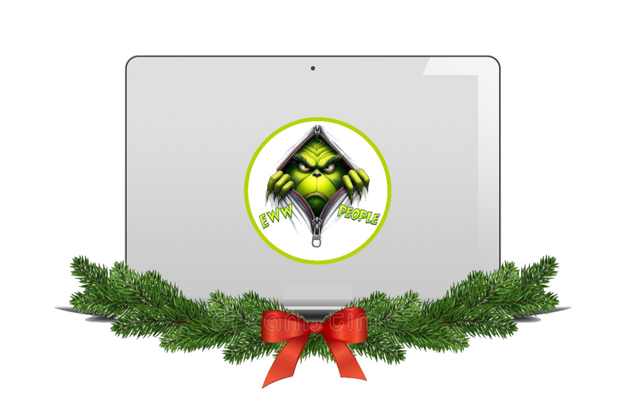 Christmas – Grinch "Eww People" 4" Vinyl Decal Sticker Gift Decor Jar Laptop Car