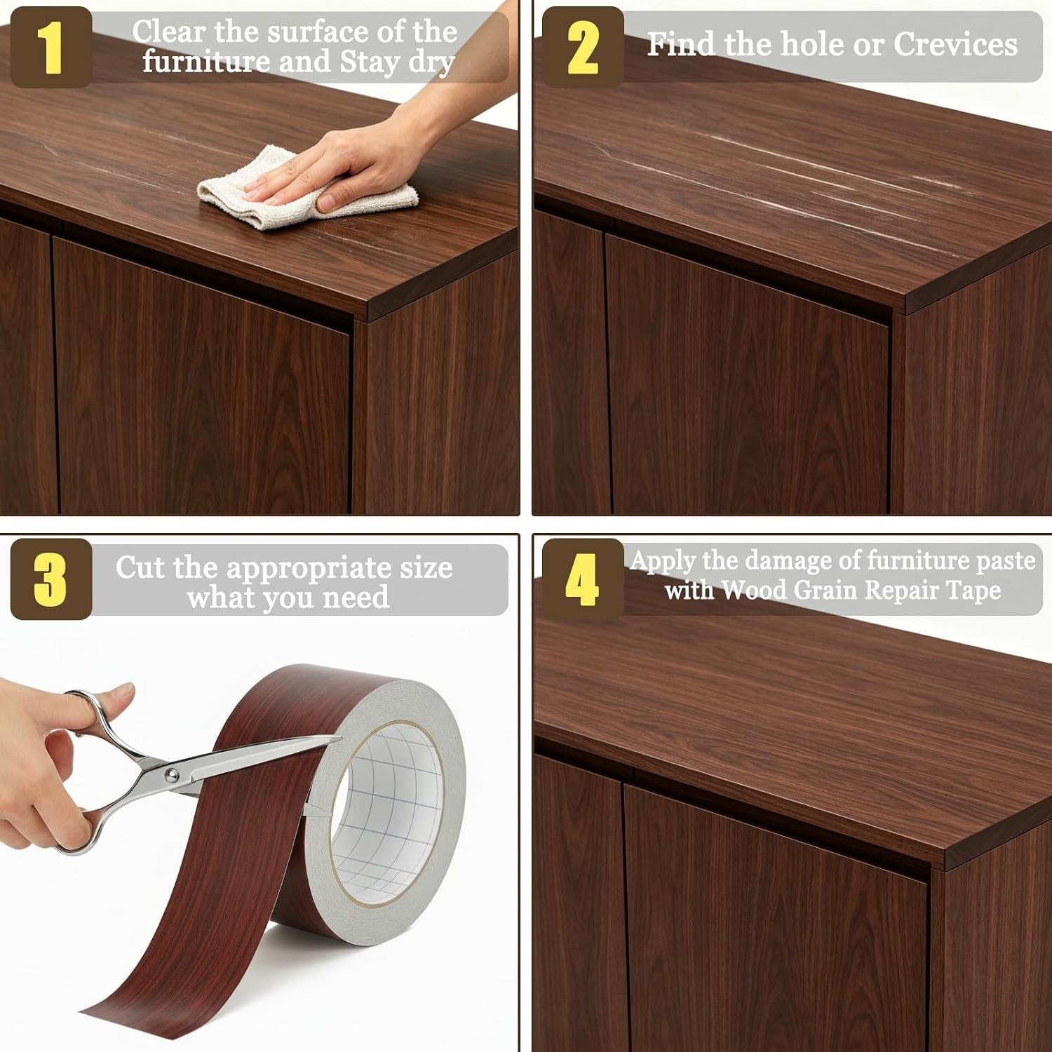 Cherry Wood Grain Repair Tape – Self Adhesive, 2.4"x100ft