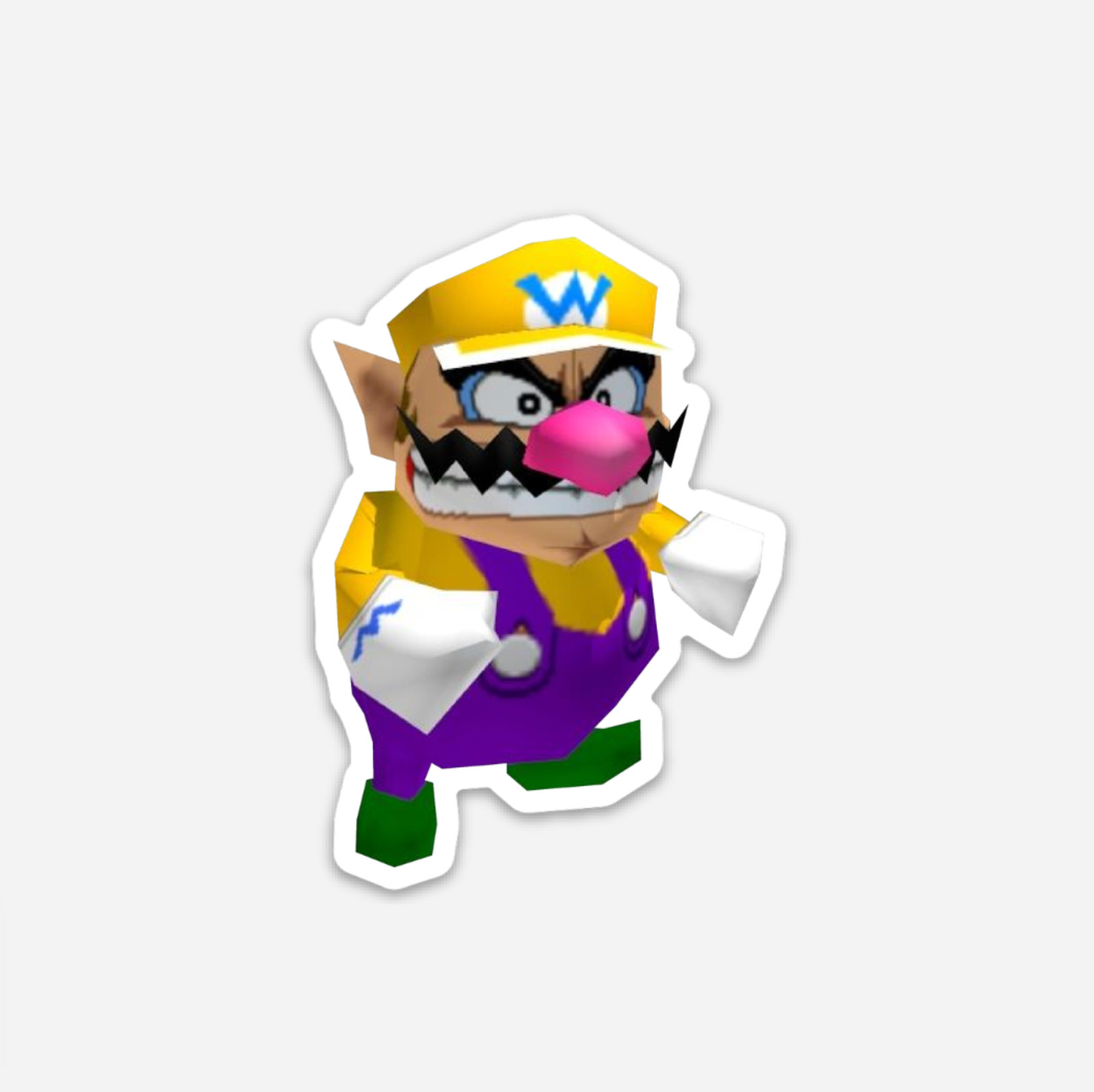 3" Wario Sticker Mario Luigi Yoshi Nintendo Decal Gaming Retro Matte Finish