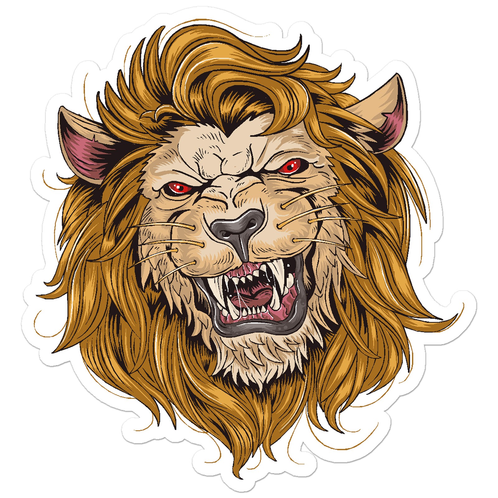 Lion Head – Vinyl Decal Sticker – Car Window Laptop – ebn8070