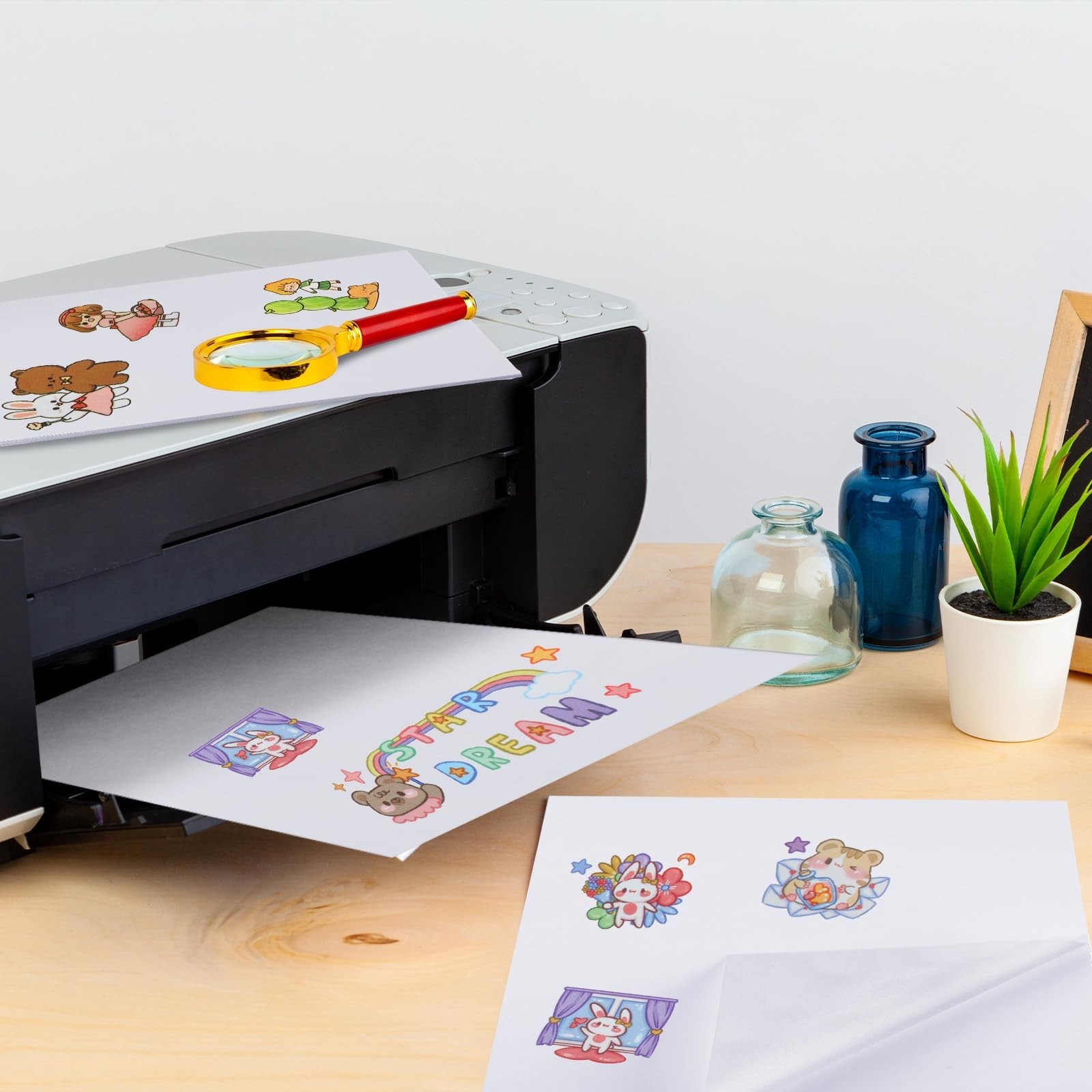 Washi Paper Sticker White Printable Multipurpose Copy Paper Inkjet Printer Co…
