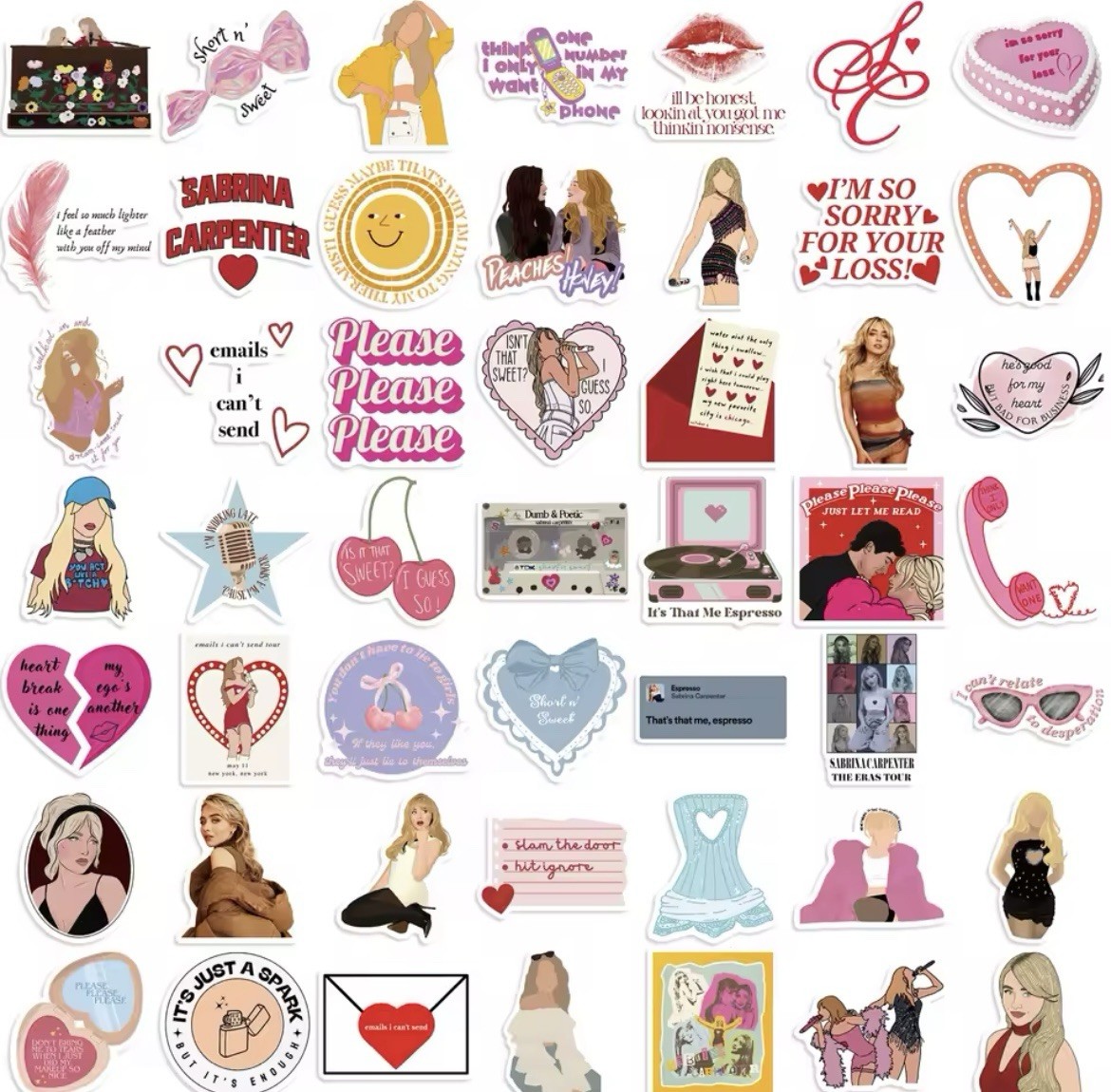 Popstar Musical Stickers Style 50pk Fun Girl Popstar Singer Stickers Mix Purple