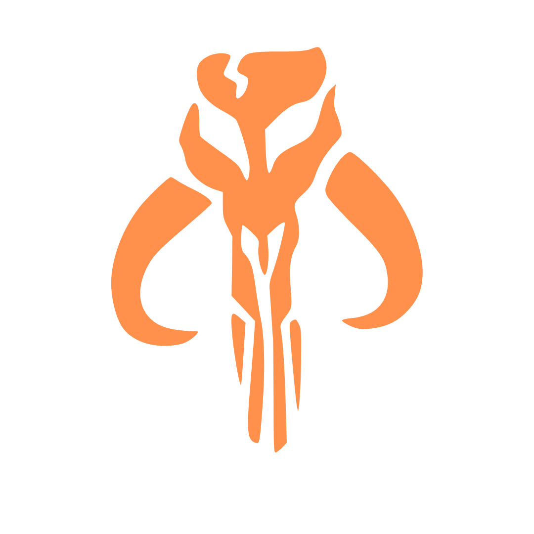 Bantha Skull Mandalorian Decal – Boba Fett, Baby Yoda, Star Wars, Car Window
