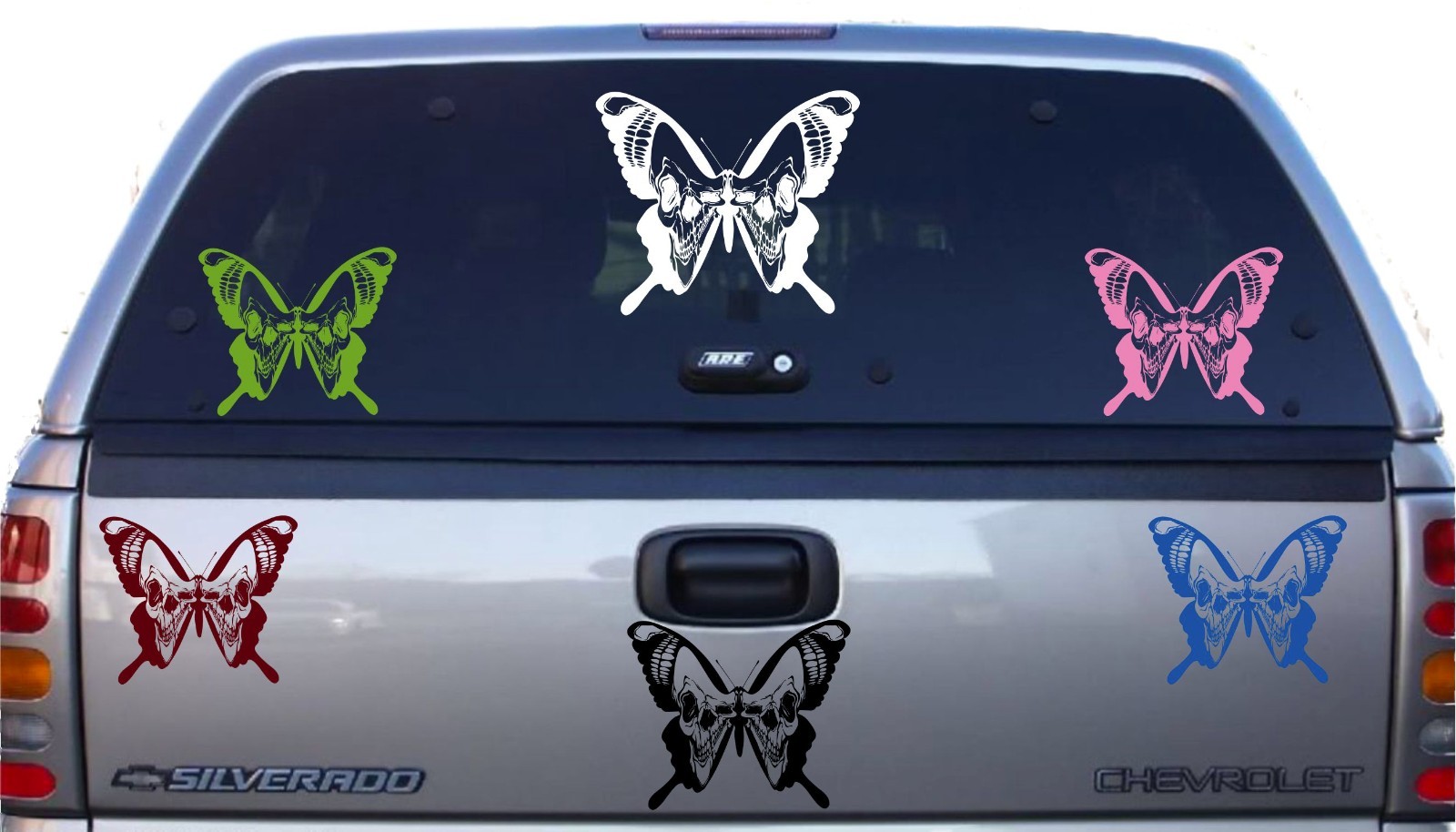 Skull Butterfly Wings Moth Car Truck Window Laptop Vinyl Decal Sticker