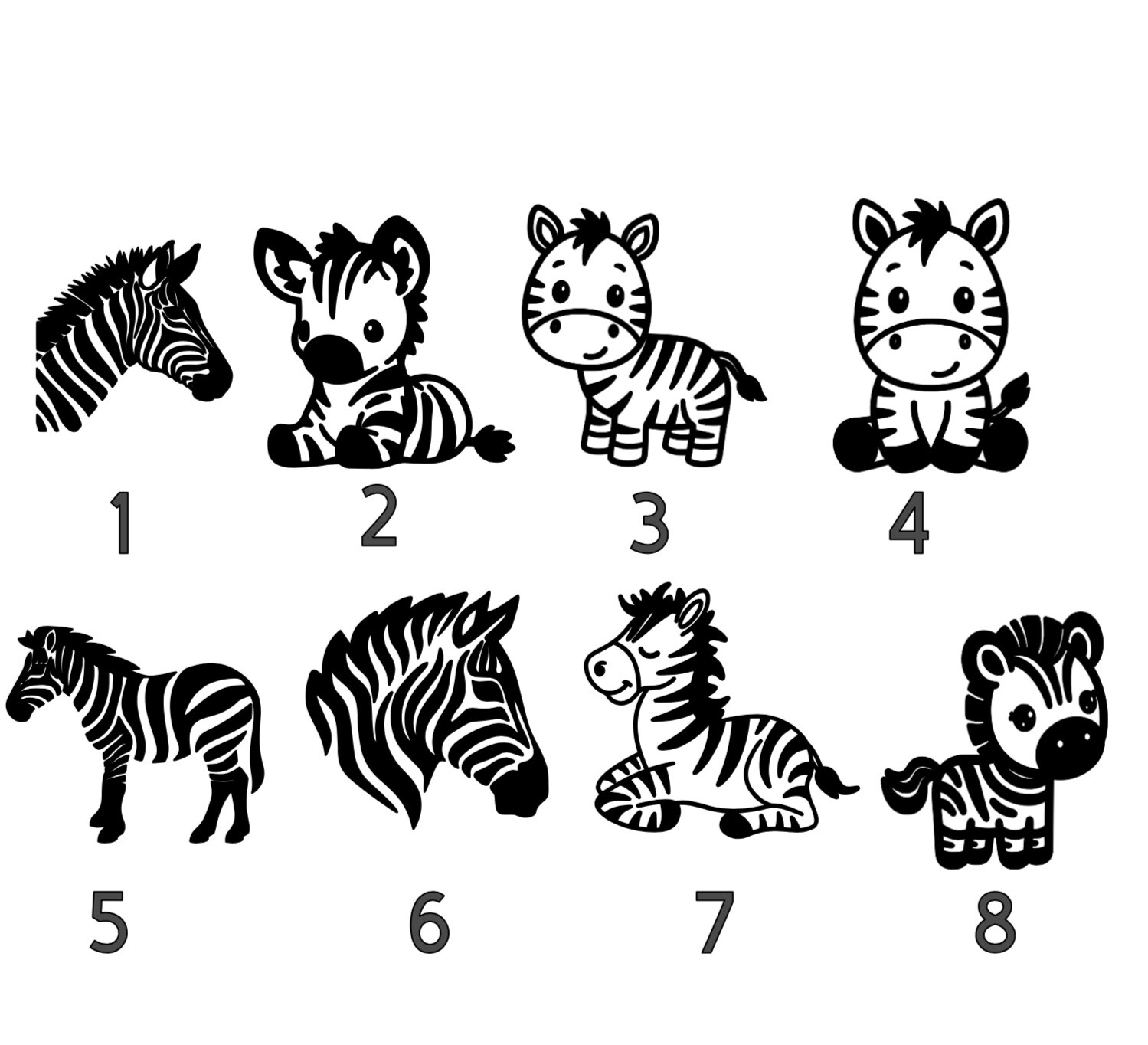 Safari Animal Vinyl Decal (read description)