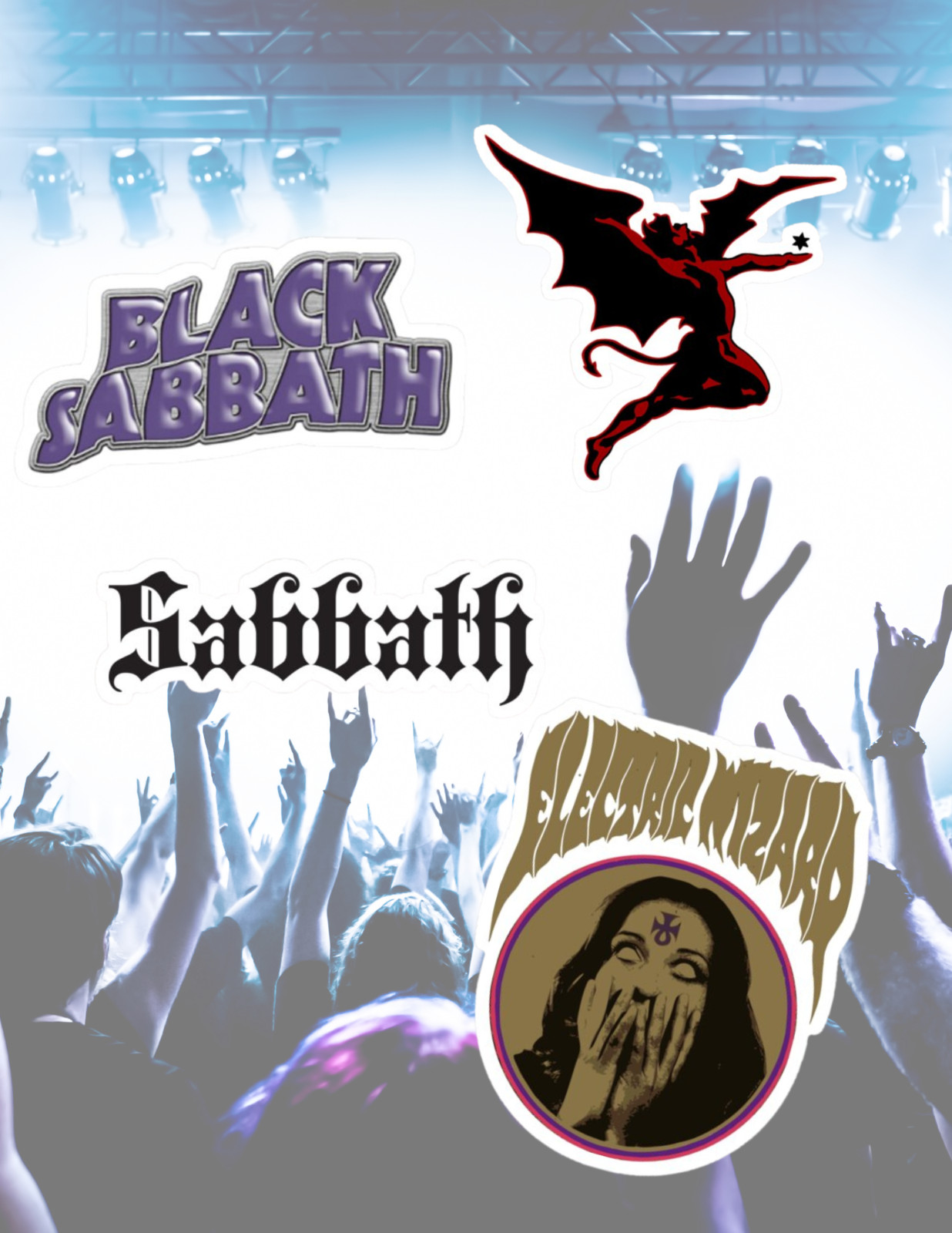 Black Sabbath 4pc Sticker Pack