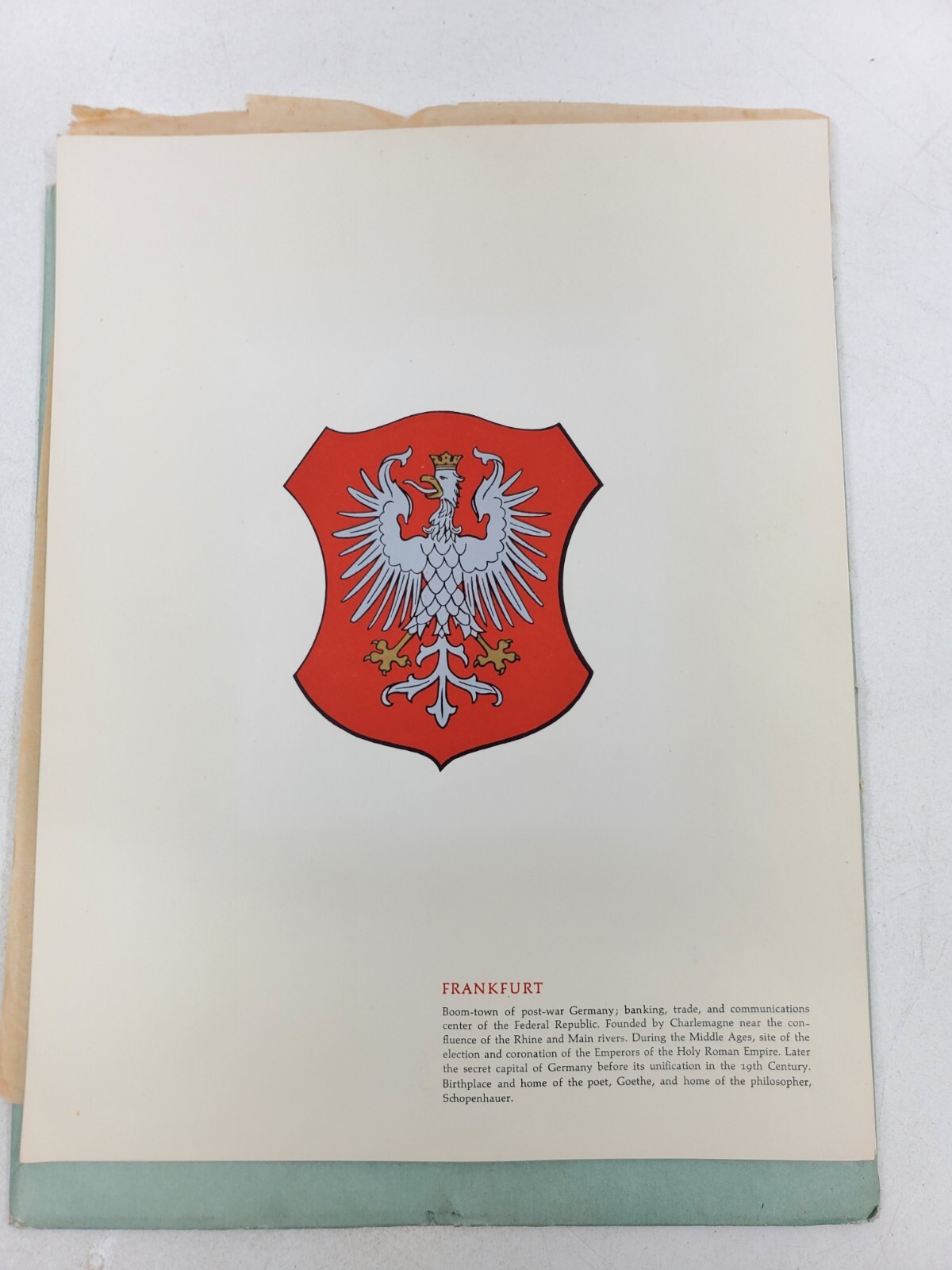 Germany city seal Picture nurnberg frankfurt Stuttgart Heidelberg Vintage Prints