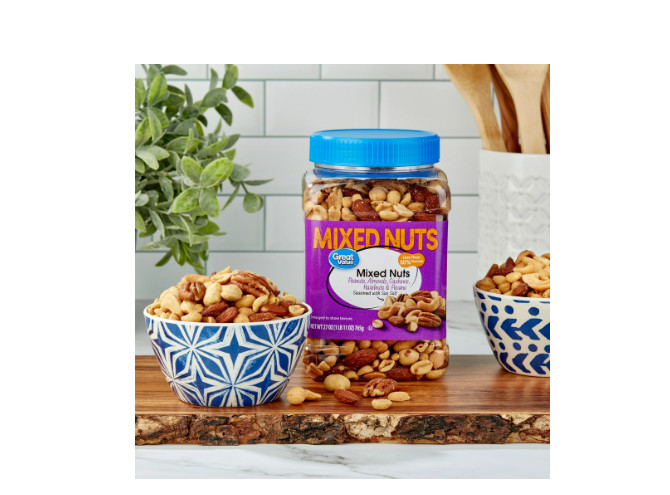 Great Value Mixed Nuts with Peanuts and 27 oz.