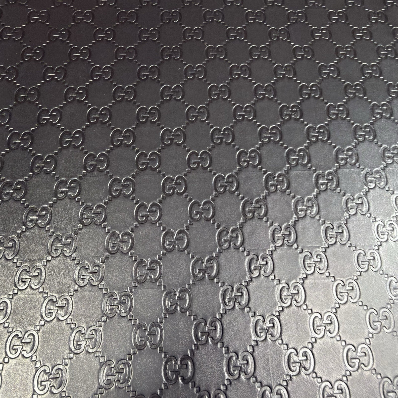 G.G. Black Embossed Monogram Vinyl For Crafting piece 12" X 12"