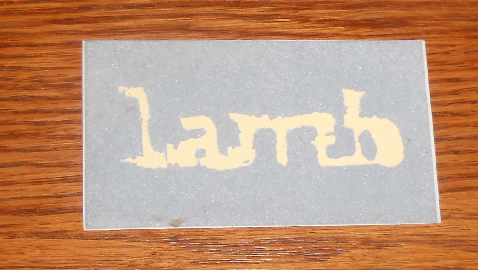 Lamb Sticker Rectangle Promo 3.5×2 Electronic Andy Barlow (fuzzy textured)