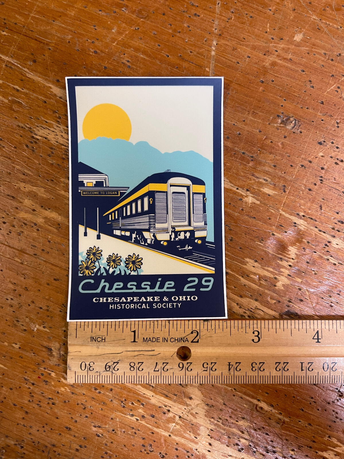 Sticker, Chessie 29 Decal 3″x4″ C&O Historical Society Railroad Rectangle NEW
