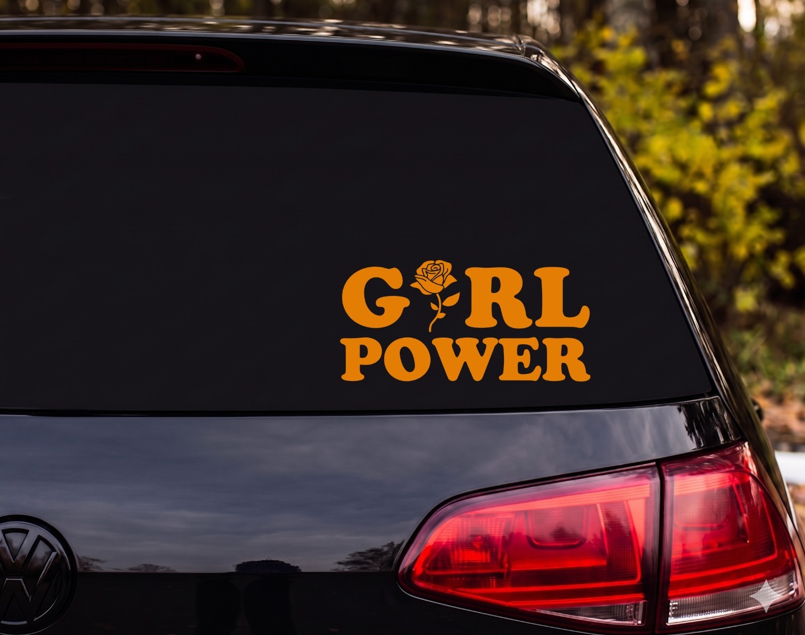 Girl Power Rose Text Vinyl Decal Sticker Laptop Wall Custom | Mom Gift