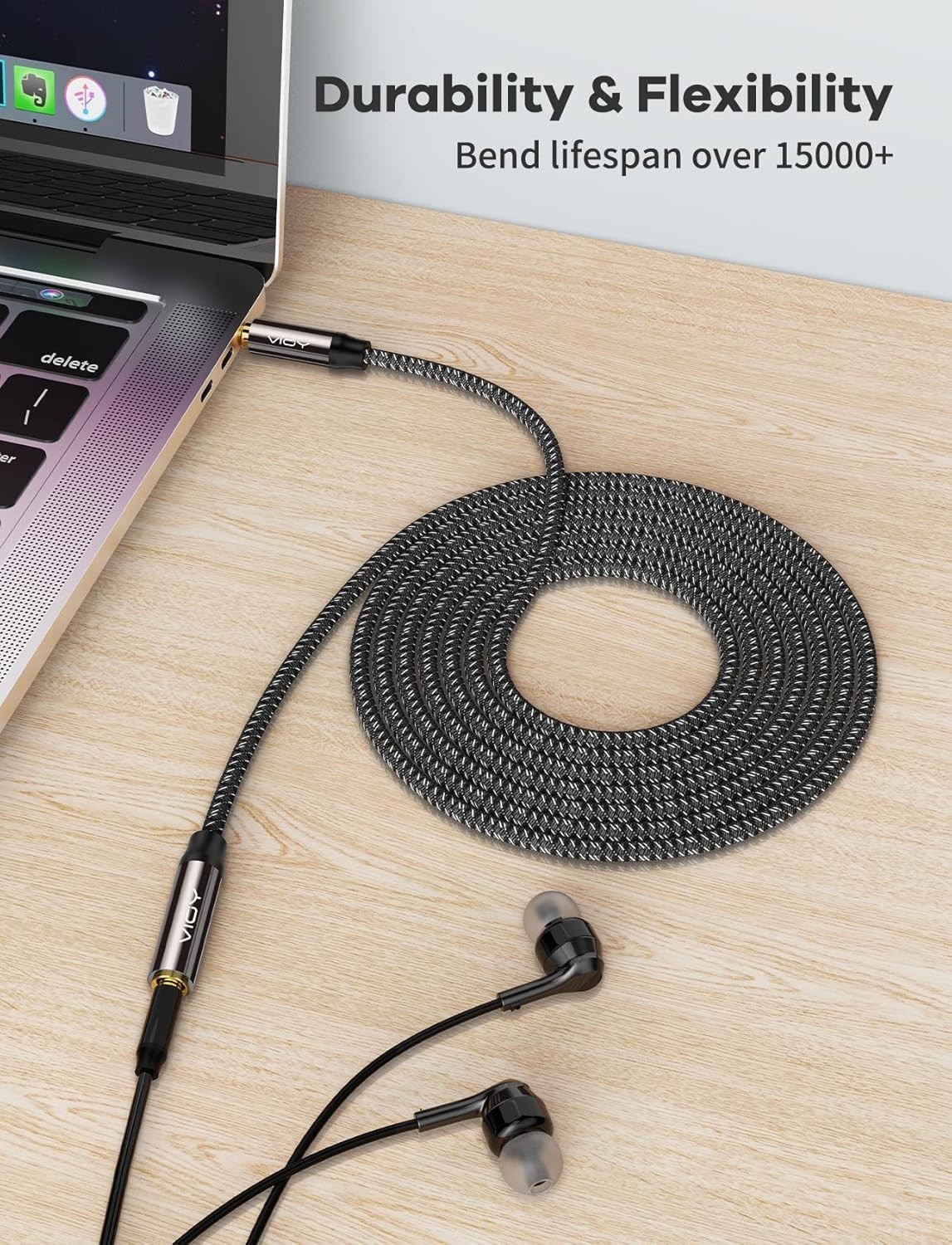 Headphone Extension Cable 20 Ft,[Copper Shell, Hi-Fi Sound] 3.5 Mm Male to Femal