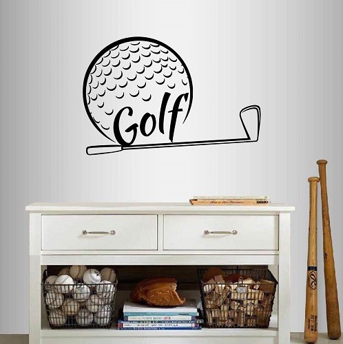 Vinyl Decal Golf Putter Ball Club Sports Golf Course Golfer Wall Sticker 2411